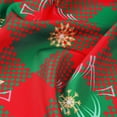 thumbnail image 2 of Christmas Tablecloth 60 Inch Round, Snowflake Table Cloth for Winter, Buffalo Plaid Tablecloth, Green Red Waterproof Table Cover for Kitchen, Dining, Holiday, 2 of 3
