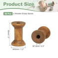 thumbnail image 2 of Wooden Empty Spools Unfinished Wood Thread Spools Fit for Embroidery Sewing Machines Crafts Wire Weaving Bobbins Brown 2"x1.2", 2 of 6