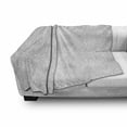 thumbnail image 3 of Grey and White Soft Flannel Fleece Blanket, Shabby Form Simplistic Flourishing Floral Nature Beauty Ornamental Romantic, Cozy Plush for Indoor and Outdoor Use, 50" x 60", Grey White, by Ambesonne, 3 of 6