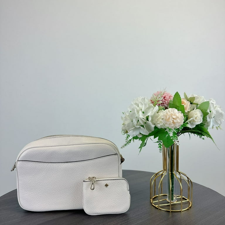 Kate Spade K6057 Rosie Pebbled Leather Flap Camera Bag IN Parchment Multi