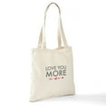 thumbnail image 6 of CafePress - Love You More Tote Bag - Unisex Canvas Tote Bag, Beige, 1-Piece, 6 of 6