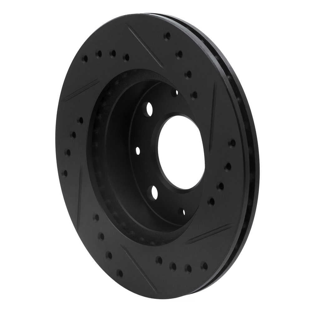 Dynamic Friction Company 633-59005L DFC Brake Rotor - Drilled And Slotted - Black