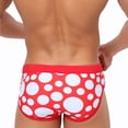 thumbnail image 3 of Yaoyar Mens Swimwear Low Rise Swim Briefs Black and Red Quick-Drying Contrast Color Swimsuit Swimming Briefs with Drawstring, 3 of 8