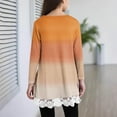 thumbnail image 4 of NAISIBABY Girls T Shirts with Lace, Irregular Hem Crewneck Long Sleeve Kids Casual Fashion Tops Orange 10T, 4 of 6