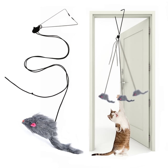 Teaser retráctil interactivo con plumas para gatos Kalimdor