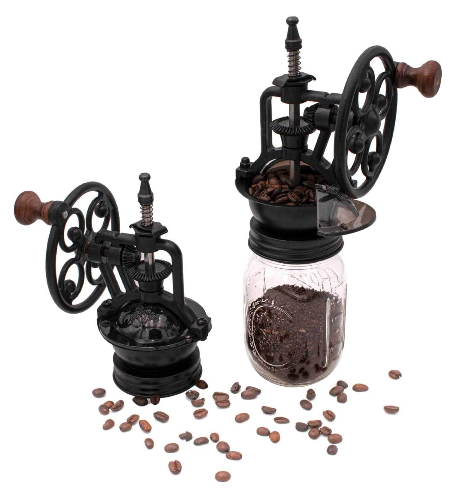 Vintage Reproduction Manual Coffee Grinder for Regular Mouth Mason Jars