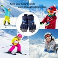 thumbnail image 5 of DHFJKG Kids Winter Waterproof Snow Ski Gloves For Boys Girls Thermal Insulated Cartoon Print Design For Outdoor Play Skiing Cold Weather Comfort Windproof Mitten, 5 of 7