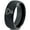 Black Dome Tungsten, variant on Tungsten Heart Cancer Survivor Love Band Ring 8mm Men Women Comfort Fit Black Dome Polished