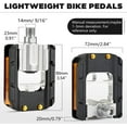 thumbnail image 3 of SAVADECK Folding Bike Pedals, 9/16 Inch Bicycle Pedals Wide Flat Mountain Bike Pedals with Aluminum, Non-Slip Bike Pedals for Road Bike BMX Bike Beach Cruiser Bike.(black), 3 of 8