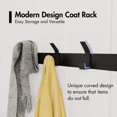 thumbnail image 2 of Coat Rack Wall Mounted ，Heavy Duty Aluminum Double Hook Coat Hook Modern Clothes Hook Rails Wall Hook Rack for Coat Hat Towel Purse Robes Mudroom Bathroom Entryway (), 2 of 4