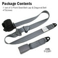 thumbnail image 6 of Universal 3 Point Retractable Auto Car Seat Belt Lap Shoulder Adjustable, 11.8 Ft Safety Seat Belt, 6 of 10