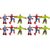 JA-RU Marvel Avengers Stretchy Squishy Toys (12 Superhero Action Toy Figures) Hulk, Captain America & Spiderman, Toys for Kids Age 3+ | W-DEF-6900-12