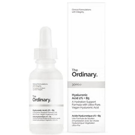 The Ordinary Hyaluronic Acid 2% + B5 (with Ceramides), Multi-Depth Hydration Serum for Plumper, Smoother Skin