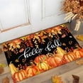 thumbnail image 2 of Fall Door Mat Indoor Entrance Pumpkin Orange Floor Mat Thanksgiving Welcome Matt Outdoor Rugs Non-Slip Absorbent Hello Fall Maple Leaf Doormat for Bathroom Kitchen Front Door 32x20 Inch, 2 of 6
