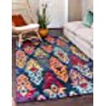 thumbnail image 3 of Unique Loom Sedona Tapis Motif Surteint 9' x 12' Rectangle Bleu Marine/gris, 3 of 5