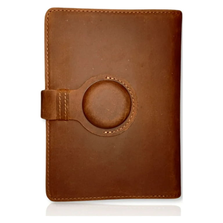 Genuine Leather AirTag Passport Holder and Wallet