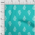 thumbnail image 1 of oneOone Georgette Viscose Fabric Leaves & Floral Block Decor Fabric Printed BTY 42 Inch Wide, 1 of 4