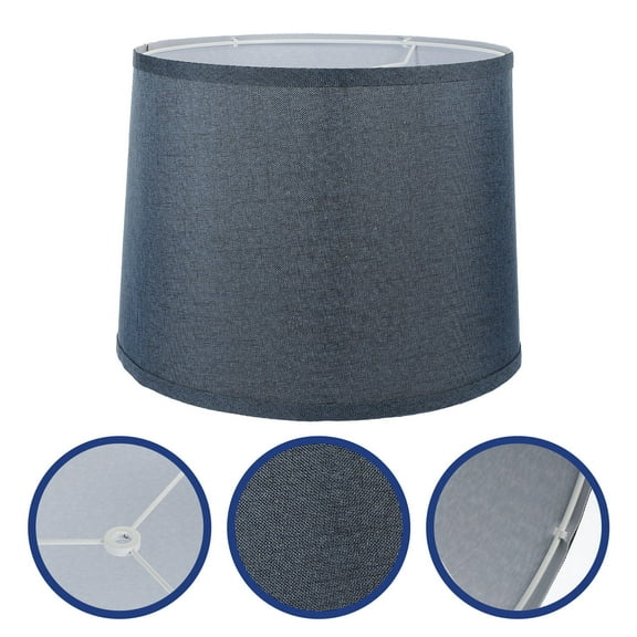 NUOLUX Light Shades for Table Lamp Blue Linen 1Pack 11.8x12.6x9.6in