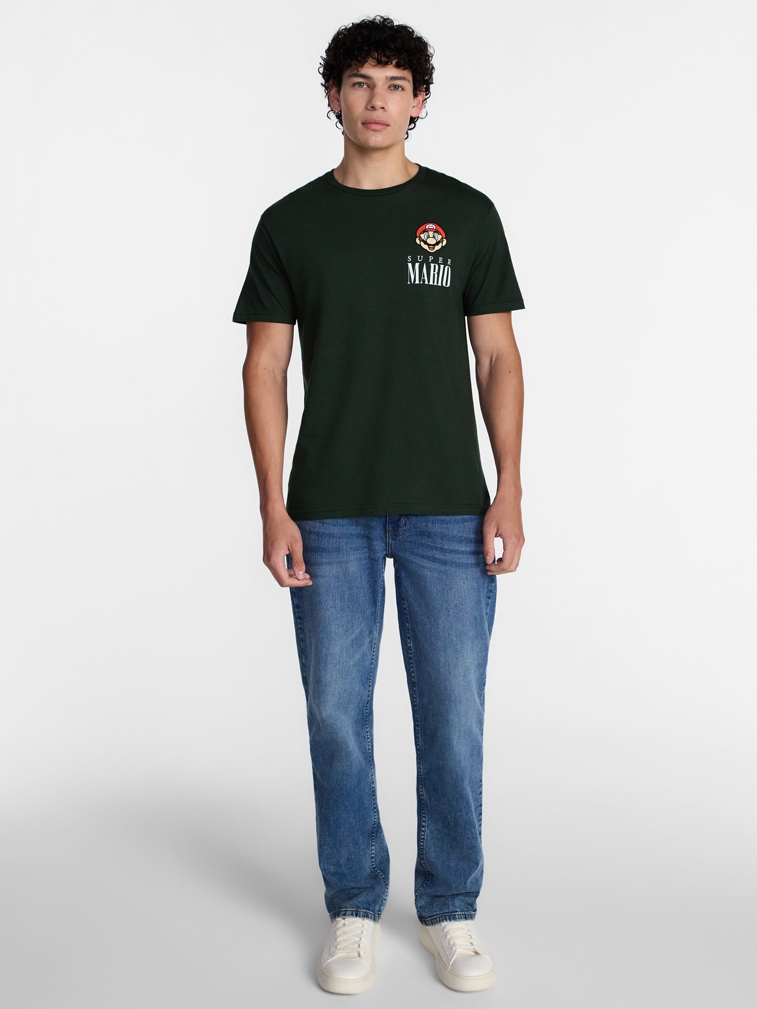 Super Mario 1985 Men's and Big Men's Graphic Tee with Short Sleeves, Sizes S-3XL