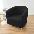 thumbnail image 3 of LKJYER Stretch Tub Chair Covers, 1-Piece Club Chair Slipcover Soft Jacquard Barrel Chair Cover Armchair Slipcovers Furniture Protector for Living Room, 3 of 7
