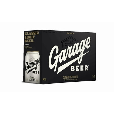 Garage Beer Light 24 pack 12 fl oz Cans, 4% ABV