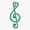 1pcs, variant on Treble Clef Music Notes Heart Vinyl Decal Sticker