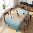 thumbnail image 3 of Khaki Turquoise Ombre Table Cloth Waterproof Tablecloths, Modern Abstract Art Gradient Tablecloth Dining Table Cover for Kitchen Party Tabletop Outdoor, Rectangle Tablecloth 54x108 Inch, 3 of 9