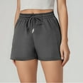 thumbnail image 2 of Women's Elastic Shorts With Drawstring Comfortable Training Shorts With Pockets, 2 of 4