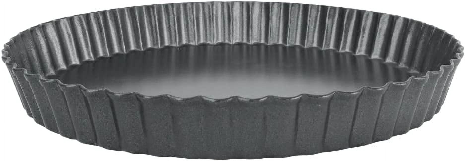 9 Inch Tart Pan with Removable Bottom, Round Quiche Pan Non-Stick Baking Mold for Fruit Pie Tart Quiche Cake (Black)