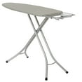 thumbnail image 5 of Household Essentials Wide Top Ironing Board, 4-Legs, Steel Top Ironing Board with Fixed Iron Rest, Fiber Pad, Scorch and Stain Resistant, Silver Frame and Silicone-Coated Cotton Cover, 5 of 7