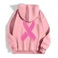 thumbnail image 6 of Womens Hoodies Seamless Pullover Hoodie Casual Streetwear Look Women's Zip Up Hoodie Pullover Cancer Awareness Month Long Sleeve Pocket Drawstring Casual Sweatshirt For Everyday Wear, 6 of 6