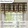thumbnail image 5 of Park Designs Buffalo Check Lined Layered Black Valance 16", 5 of 6