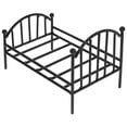 thumbnail image 3 of Marco de cama de metal en miniatura muebles de cama en mini casa modelo de dormitorio de casa pequeña accesorio, 3 of 7
