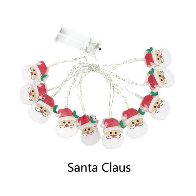 Maoww String Lights Santa Claus Hanging Lightweight Manuel Switch Bonhomme de Neige Light Special Design Réglable Décoration à la Maison Festive Santa Claus