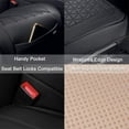 thumbnail image 4 of Faux Leather Front Car Seat Cover Individual Pack Bottom Seat Cushion Cover Non-Slip Universal Fit for Most Cars SUV Truck, 4 of 5