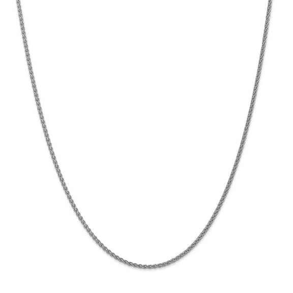 14k White Gold 1mm Spiga Pendant Chain