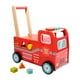 thumbnail image 3 of Carrito de madera para bebé, carrito de compras para sentarse y pararse con ruedas, cochecito de aprendizaje, juguete de empujar y tirar para bebés de, 3 of 9