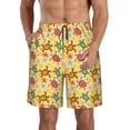 thumbnail image 2 of Uemuo Sea and Sand Pattern Men's Swim Trunks Hawaiian Beach Bathing Suit Swimsuits Beach Quick-Dry Shorts with Pockets-XX-Large, 2 of 9