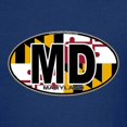 thumbnail image 3 of CafePress - Maryland MD Oval (W/Flag) Kids Dark T Shirt - Dark T-Shirt Kids XS-XL, 3 of 4