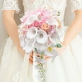 thumbnail image 2 of Miumaeov Wedding Bouquet Bridal Flower Polyester Calla Lily Rose Hydrangea Ribbon, 2 of 9