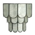 thumbnail image 6 of Creative Co-Op 4-Tier Capiz and Metal Wall Sconce, Natural with Black, 6 of 13