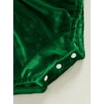 thumbnail image 7 of Suealasg Infant Newborn Girls Christmas Velvet Romper 3M 6M 12M 18M Long Sleeve Lapel Lace Trim Button Bodysuit Baby Girls Spring Fall One Piece Clothes, 7 of 7