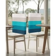 thumbnail image 4 of nqOlkjepod Blue Aqua Ombre Chair Covers Set of 6, Decorative Chair Back Cover, Modern Abstract Art Farmhouse Striped Dining Room Chair Slipcovers Removable Chair Protectors Covers for Party Banquet, 4 of 7