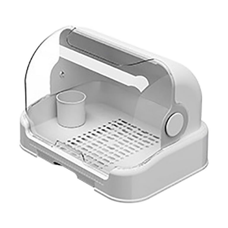 Baby Bottle Drying Rack With Lid - Sterilizer & Storage Organizer With Drain Tray