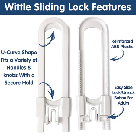 Wittle Child Safety Sliding Cabinet Lock 6 Pk Baby Proof