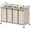 Chrome, variant on 4-Bag Heavy Duty Laundry Sorter Rolling Cart, Silver