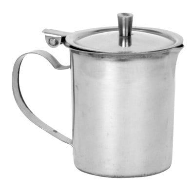 Milk Glass Sugar Bowl - Stainless Steel Creamer Tabletop Coffee Milk Cream Sugar Restaurant Pourer Pot