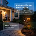thumbnail image 5 of Solar Skeleton & Pumpkin Moon Garden Stake Light, Halloween Outdoor Waterproof LED Yard Decoration with Crescent Moon, Hanging Jack-o'-Lantern Lantern for Garden, Patio, Walkway, Porch (Skeleton), 5 of 6