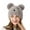 N01-Grey, variant on Cute Fuzzy Bear Ears Beanie Hat For Women Winter Warm Knitted Hat Skull Cap With Pom Pom For Cold Weather Work Caps