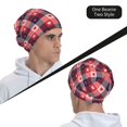 thumbnail image 6 of Gaeub Heart Plaid Knit Cuffed Beanie Top Level Beanie Men Women Winter Knit Caps Soft Ski Hat, 6 of 7